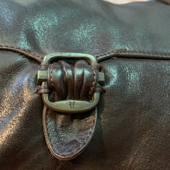 FRYE Paige Tall Riding Boots Buckle Leather Brown 77066 Sz 8.5 - Picture 6 of 9